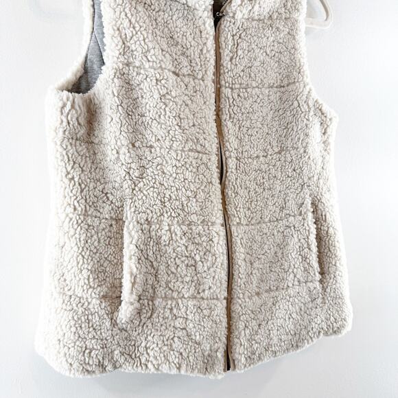 Dylan Solstice Sherpa Teddie Full Zip Cotton Lined Vest Cream XS - Picture 10 of 10